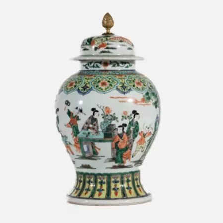 Chinesische „Famille Verte“ Vase