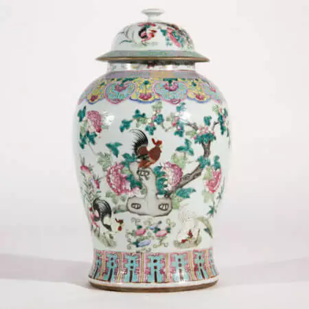 Chinesische Famille Rose Vase