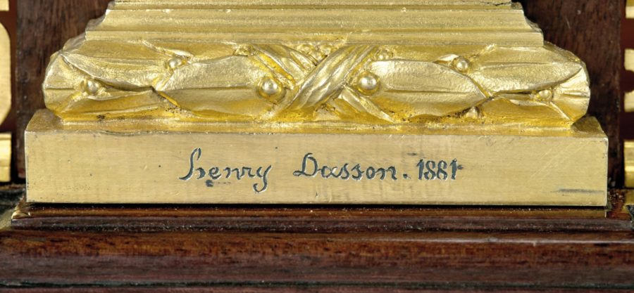 Signature of Ebenist Henry Dasson