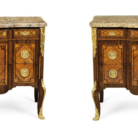 Rare pair of salon chests of drawers