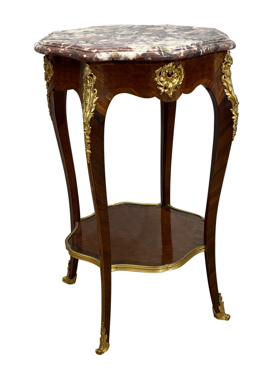 FRANCOIS LINKE zugeschrieben. Rundes Tischchen im Louis XV Stil. Paris 3. Viertel des XIX Jh.