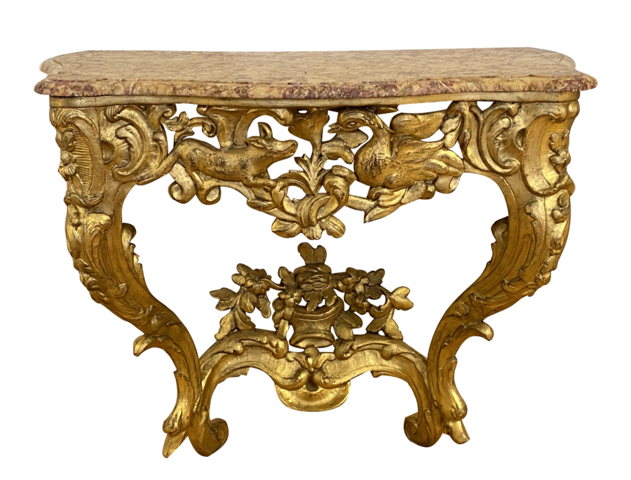 Vergoldete Louis XV Konsole
