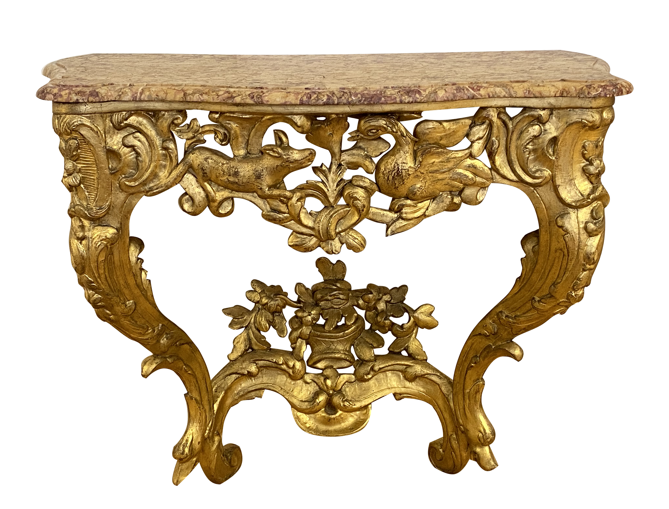 Vergoldete Louis XV Konsole