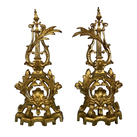 Seltenes Paar Kaminböcke, Frankreich um 1700-1720
