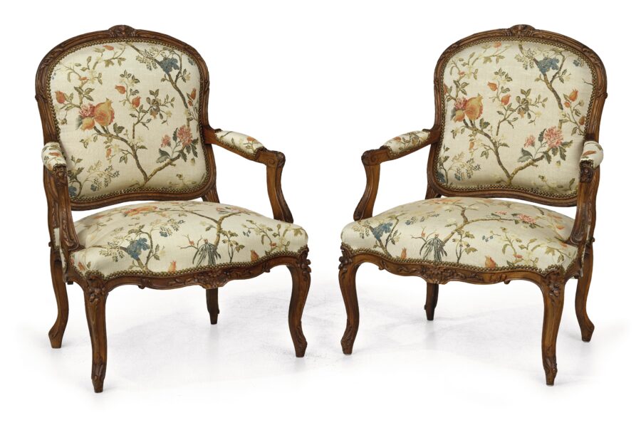 Paar breite Fauteuils